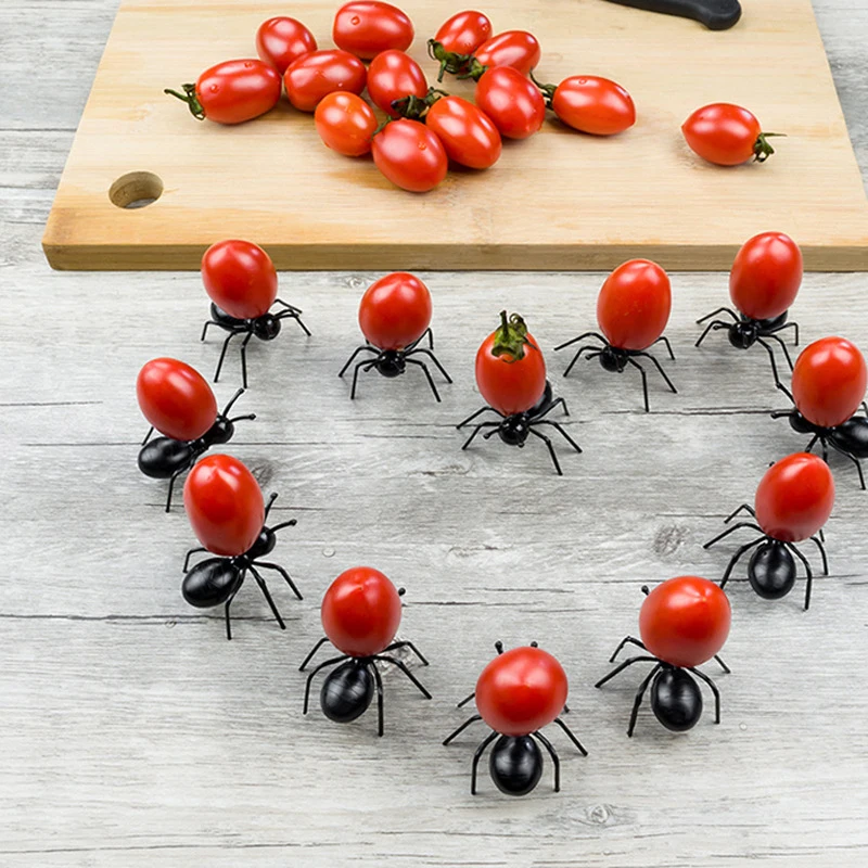 

12 PCS Ants Food Fruit Picks decoration Ant Shape Forks Snack Cake Dessert Tableware for Home Kitchen Party Dinner Fruit Pick