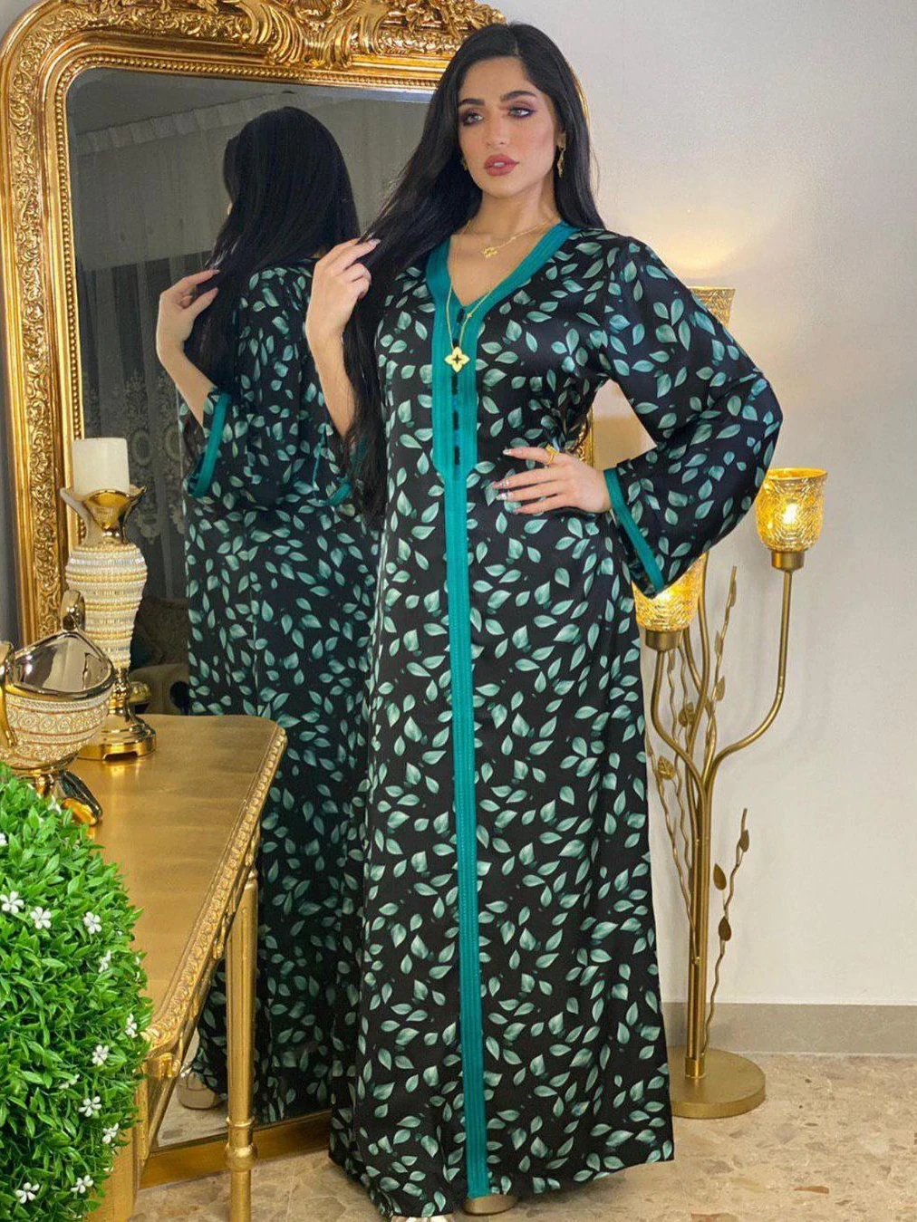 ИД Исламская абайя Турция мусульманское платье Рамадан женское платье Дубай джалабия марокканский кафтан халат Арабская абайя Djellaba