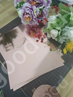 2022 new arrival 6 pieces 250gms a4 20cmx30cm single sided rose gold cut paper for cutting dies matte foil card