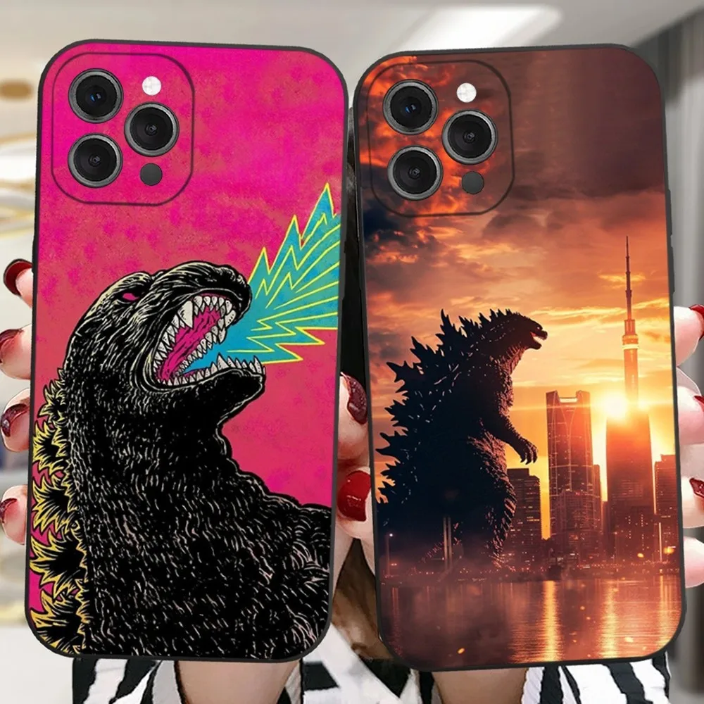 Monster G-GodzillaS Phone Case For iPhone 16 15 14 13 12 11 Plus Pro Max XR XS X 7 8 SE Mini Silicone Soft