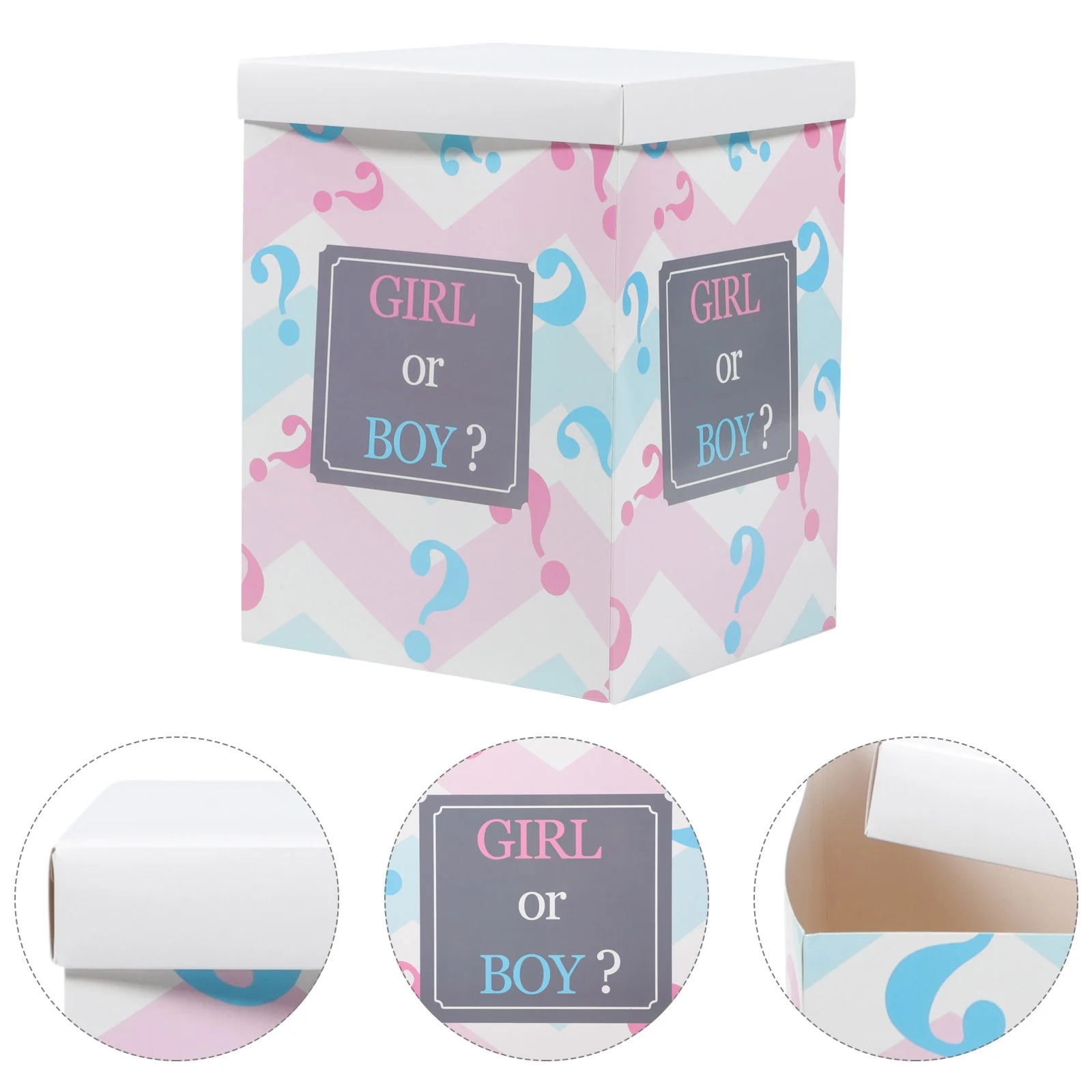 

Paper Decorative Balloon BOY OR GIRL Baby Balloon Box for Baby Shower Party