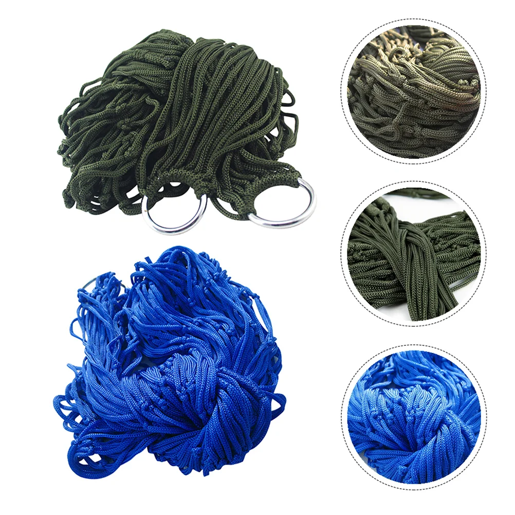 

2pcs Outdoor Sleeping Hammocks Hanging Beds Nylon Hammocks (Assorted Color)
