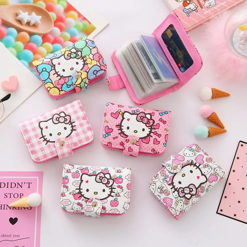 

Kawaii Sanrio Multi-Function Id Case Hello Kitty Little Twin Stars Cinnamoroll Purse Multiple Card Slots Card Holder Womens Bag