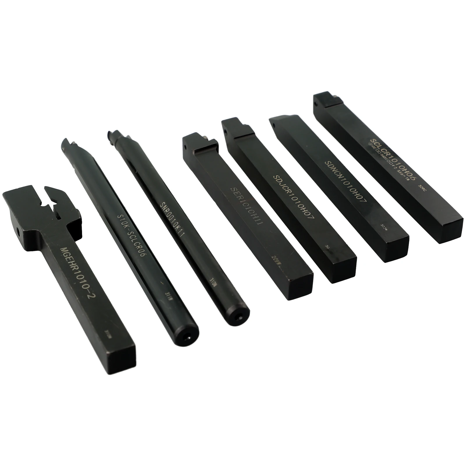 

Indexable Lathe Turning Tool Set 10mm Shank Wide Range of Angles Suitable for External Grooving Finish Turning Cut Offs