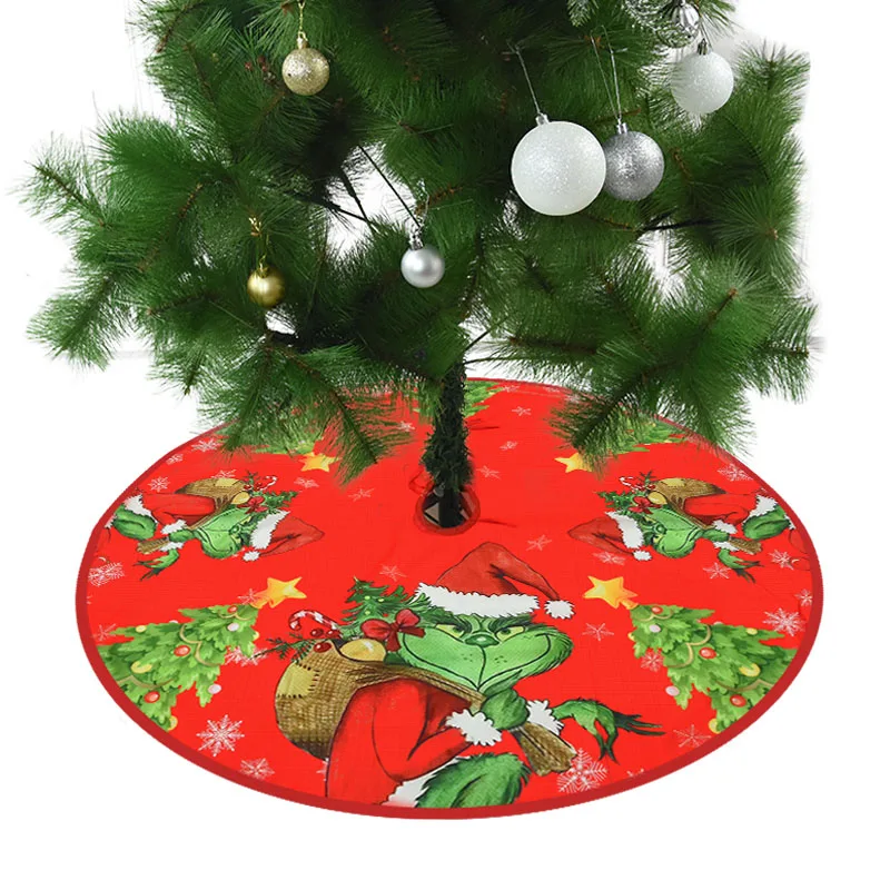

Зеленая Рождественская юбка эльфа Рождественская елка украшение для дома домашний декор Navidad Noel Рождественская елка ковер новогодний декор 2023