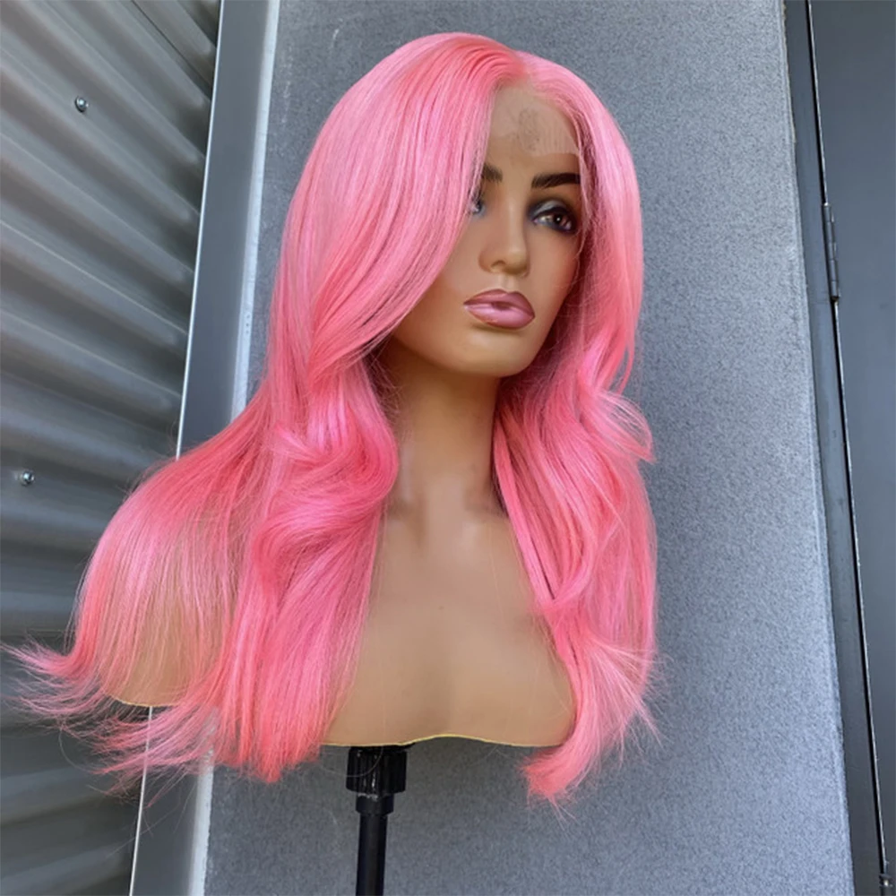 Индивидуальный синтетический передний парик из смеси человеческих волос