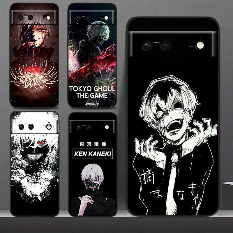 

Hot blooded anime Tokyo ghoul Phone Case For Google Pixel 7 Pro 6 Pro 6A 5A 5 4 4A XL 5G Black Soft Cover Fundas Cover