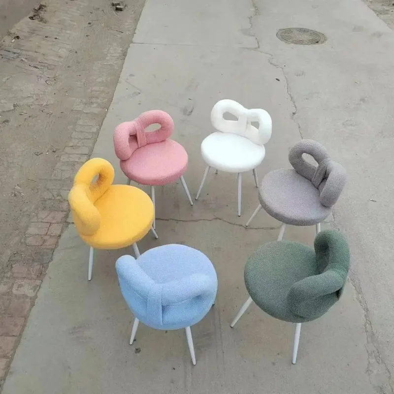 Роскошные Современные Простые искусственные стулья для макияжа девушек спальни