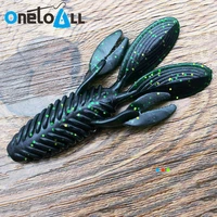 onetoall 20 pcs 90 mm 7 g silicone worm craw soft lure shrimp bait bass carp artificial shiner fishing swimbait tackle twin tail