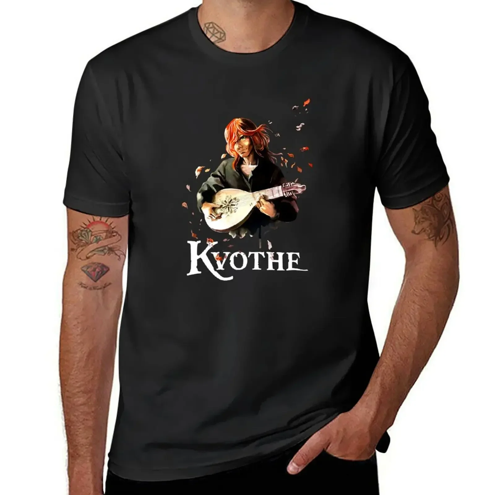 Футболка Kvothe name of The wind для мальчиков эстетическая одежда белые футболки мужчин