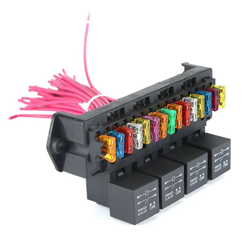 

Black Car Fuse Box Plastic Car Fuse Box 15 Circuit Fuse Box Fuse Holder Car Supplies