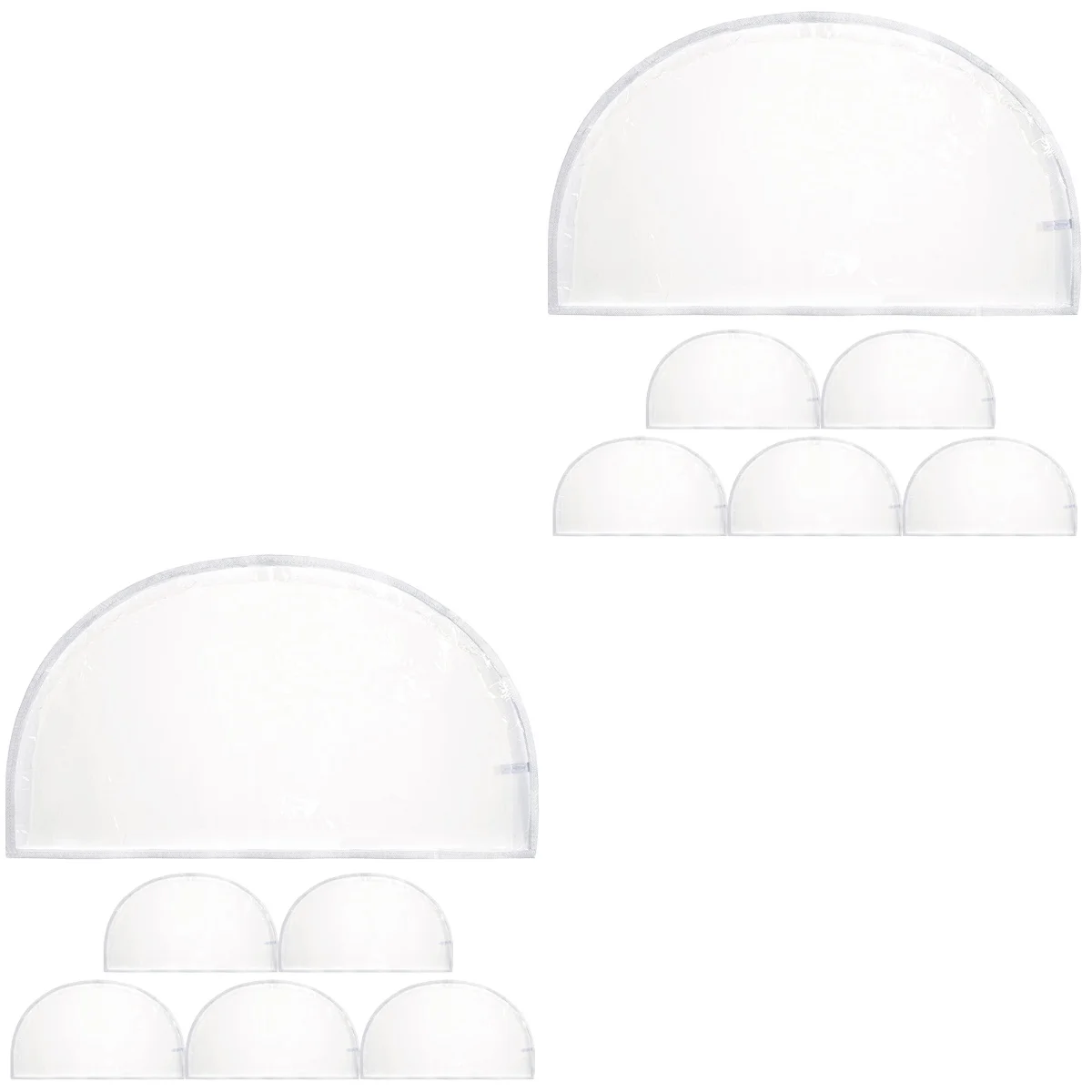 

12 Pcs Clear Shoulder Clothes Suit Shirt Cover Garment Protect Storage Cover for Home