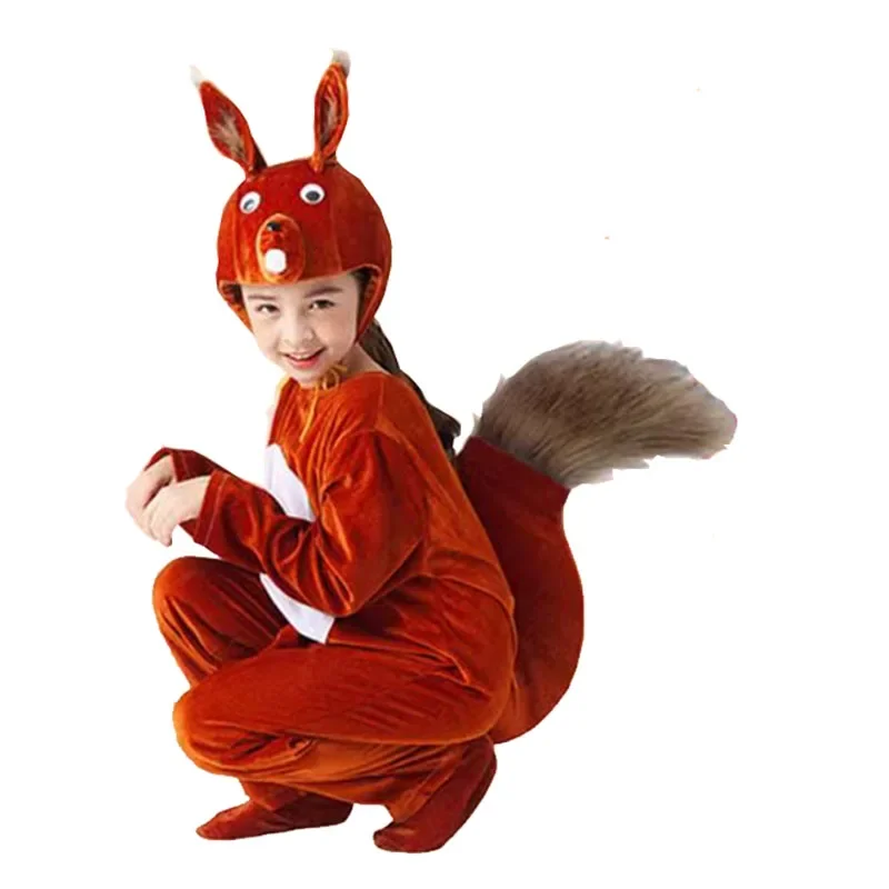 Детский костюм для косплея белки комбинезон с мультяшными животными мальчиков и