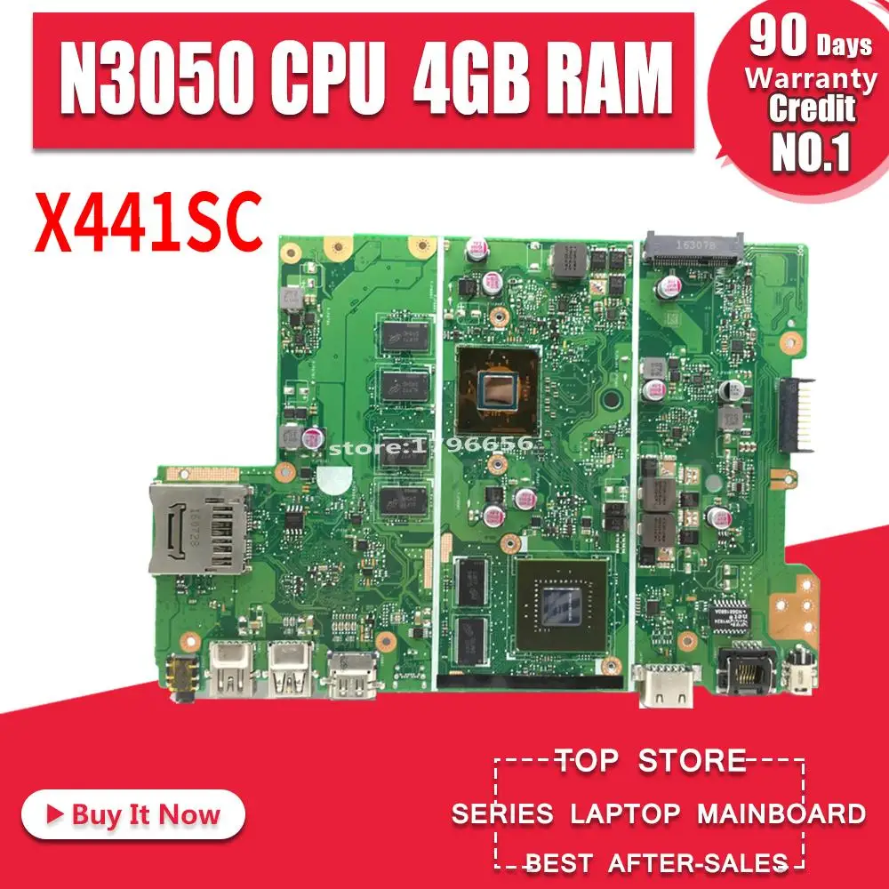 

Материнская плата X441SC для ноутбука Asus X441S X441SC, 4 Гб ОЗУ