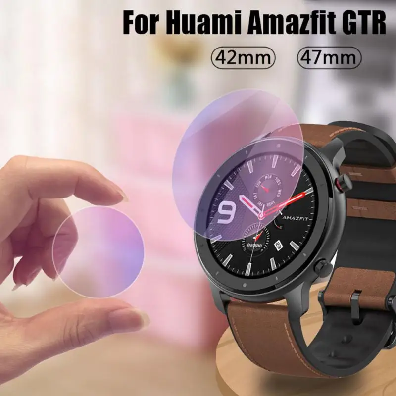 

1Pc Protective Tempered Glass For Huami Watch GTR 42mm/47mm Ultra Clear Tempered Glass Film Durable Screen Protector Watch Film