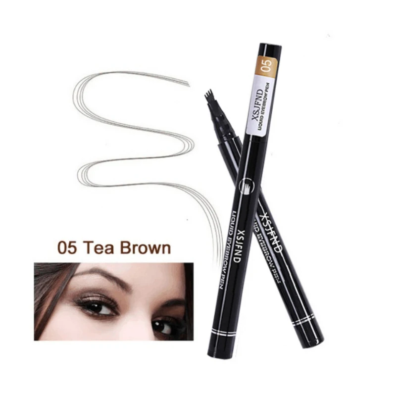 

4 Heads Waterproof Natural Eyebrow Pen Four-claw Eye Brow Tint Makeup Five Colors Eyebrow Pencil Brown Black Cosmetics TSLM1