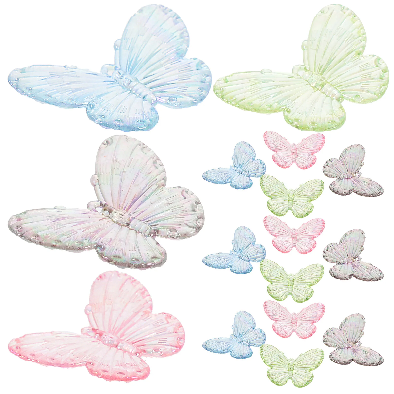 

40 Pcs Model Phone Shell Ornaments DIY Case Charm Resin Crafts Butterfliess Supply Hair Clip Miniature Charms Decor
