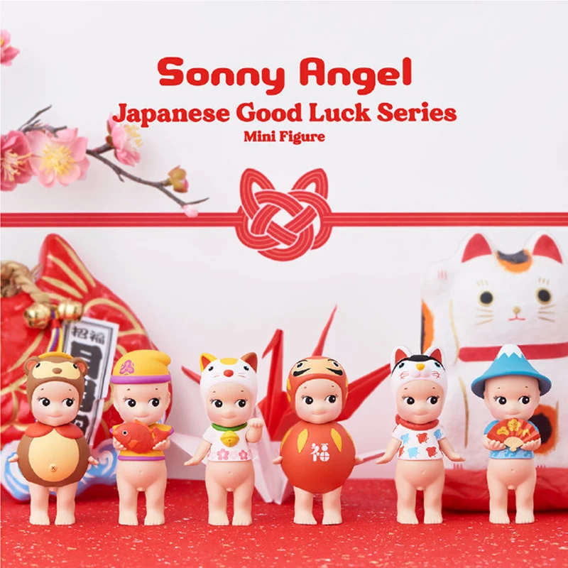 

Sonny Angel Japanese Good Luck Blind Box Toys Figure Doll Lucky Cat Rabbit Dharma Rabbit Tanuki Kawaii Surprise Bag Heart Gift