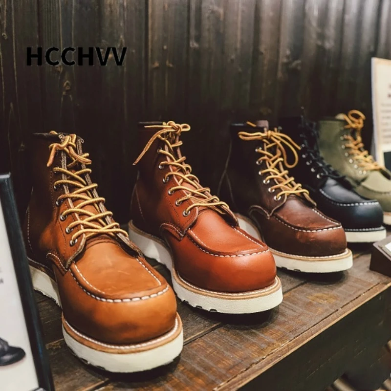 Casual Dress Work Red Boots Shoes Men Punk