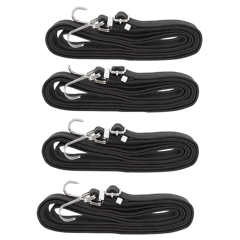 

4 Pack Bicycle Luggage Tied Rope Durable Widen High Elastic Latex Strap For Cycling Not Easy To Rust