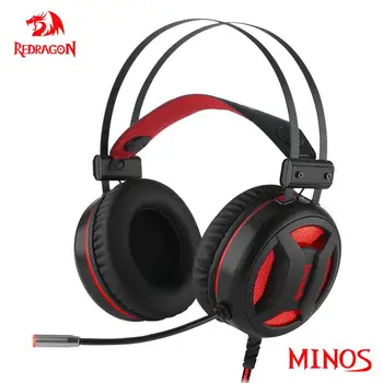 REDRAGON MINOS H210 gaming Wired Headphone,7.1 Surround sound USB headset Gamer Earphones With Microphone For Computer PC Laptop 1