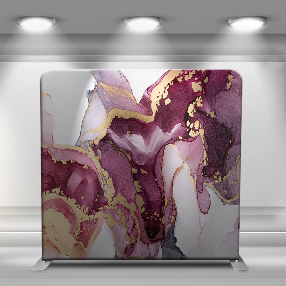 

Новый дизайн роскошное сценическое украшение наружная прямая Натяжная ткань пользовательская печать свадебная фотография фон