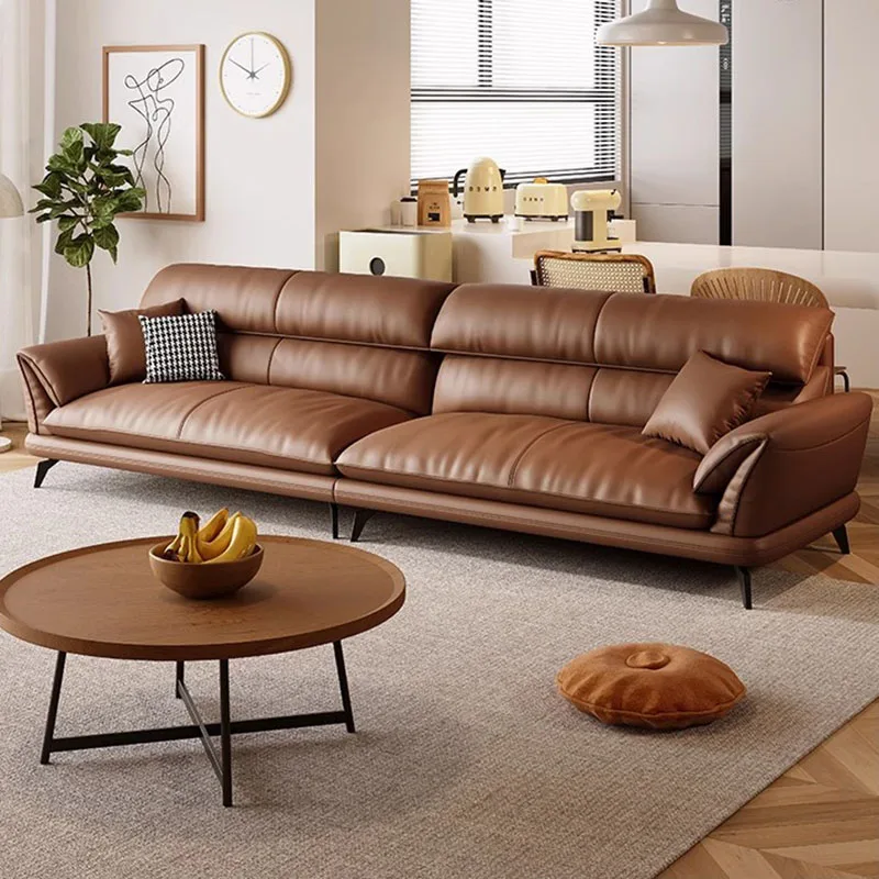 

Luxury Reception Living Room Sofa Leather Salon Designer Ergonomic Living Room Sofa Minimalist Unique Canape Salon Prefabricated