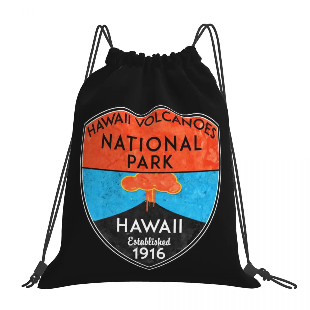 

Drawstring Bags Gym Bag HAWAII VOLCANOES NATIONAL PARK VOLCANO HIKING NATURE Novelty Backpack Geology Drawstring Backpack Humor