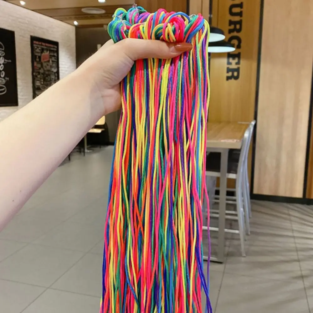

90CM Colorful Knitting Braid Hair Rope Hip Hop Ribbons Hair Rope Girls DIY Ponytail Hair Accessories Styling Tool