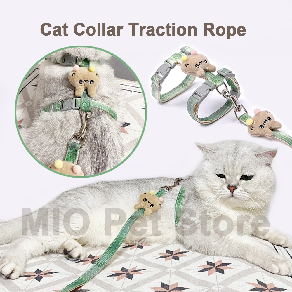 

1.2M Cat Harness Belt Pet Traction Rope Cat Dog Leash Puppy Kitten Walk Run Leashes Lead Outdoor Walking Collar Set Pet Supplies