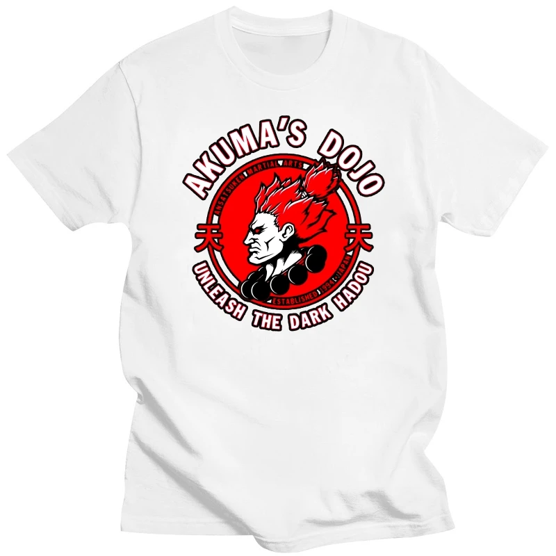 STREET FIGHTERS AKUMAS DOJO UNLEASH THE DARK HADOU PH69 ЧЕРНАЯ ФУТБОЛКА Футболка с принтом Мужская