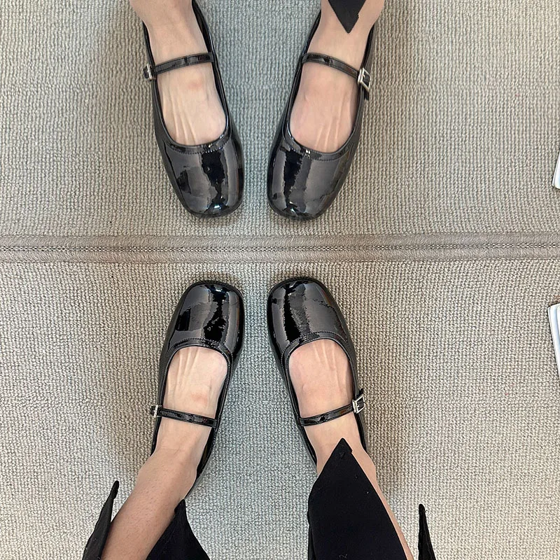 Женские туфли на плоской подошве красные повседневные модельные Мэри Джейн