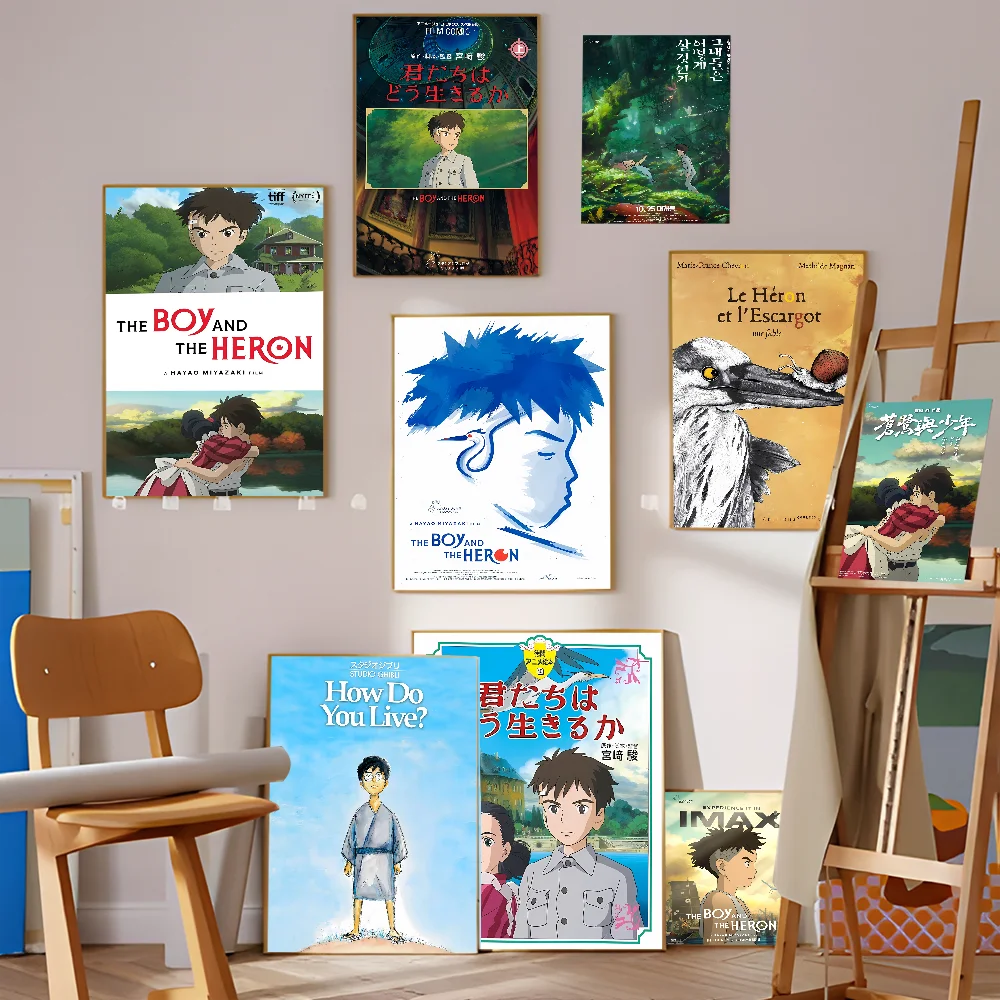 T-The B-Boy And The H-Heron Self-adhesive Art Poster Whitepaper Prints Posters Artwork Aesthetic Wall Painting