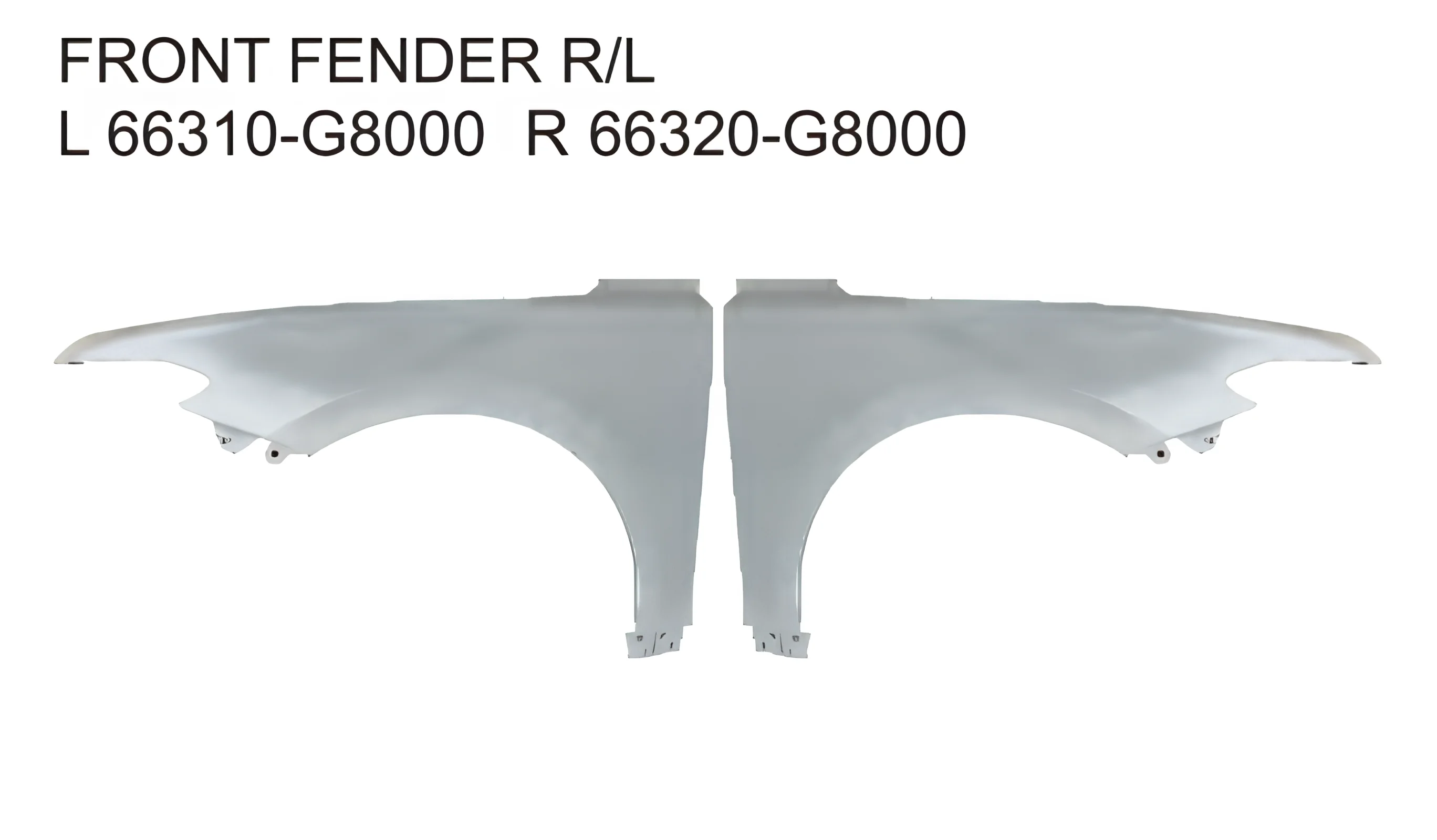 Для HYUNDAI AZERA 18 переднее крыло R L 66310 G8000 66320 Высококачественные запасные части OEM