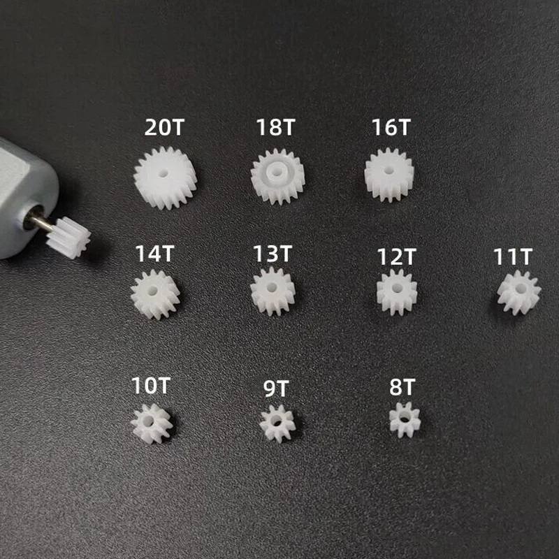 

Шестерня нейлоновая 0,5Мод 8/9/10/12/14/16/18 зубьев 1.95мм