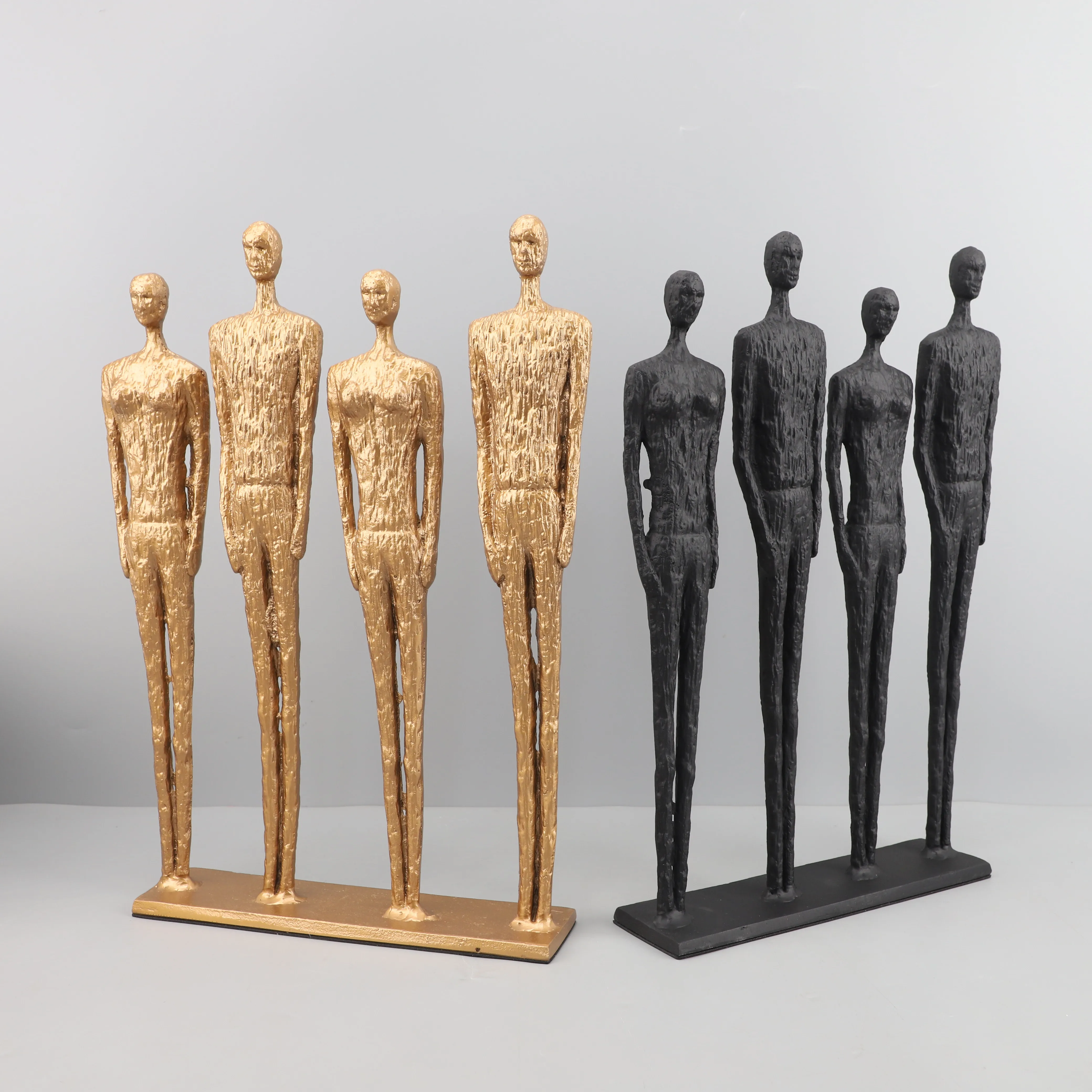 

Современная Минималистичная и креативная чугунная скульптура на четыре человека, украшение для спальни, гостиной, кабинета