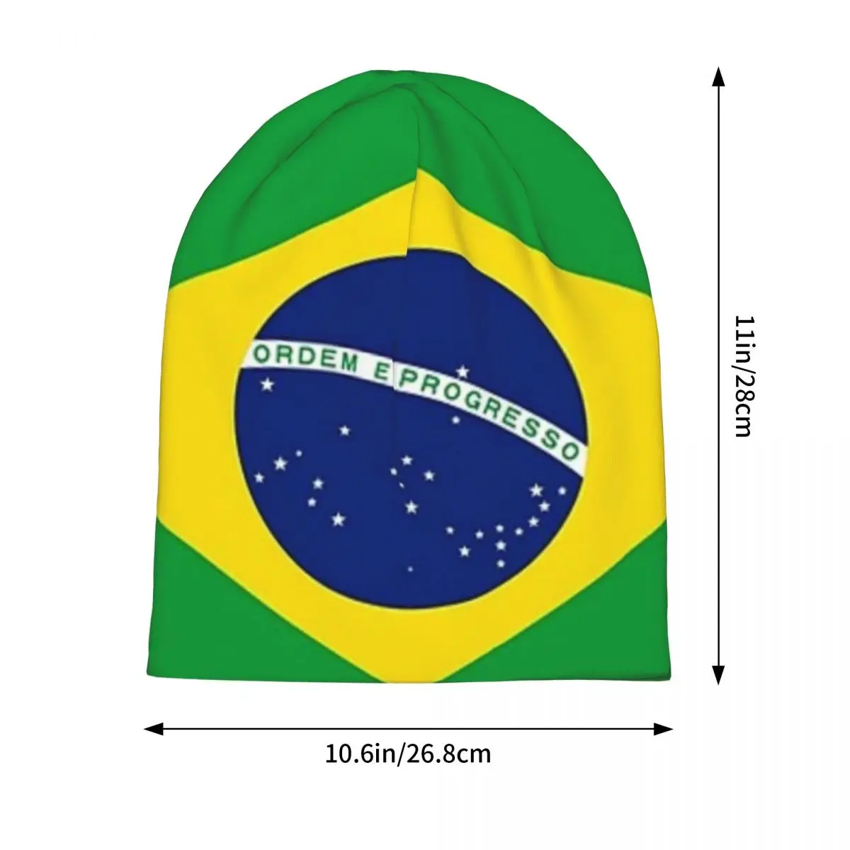 Теплая вязаная шапка с национальным флагом Бразилии шляпа в стиле хип-хоп