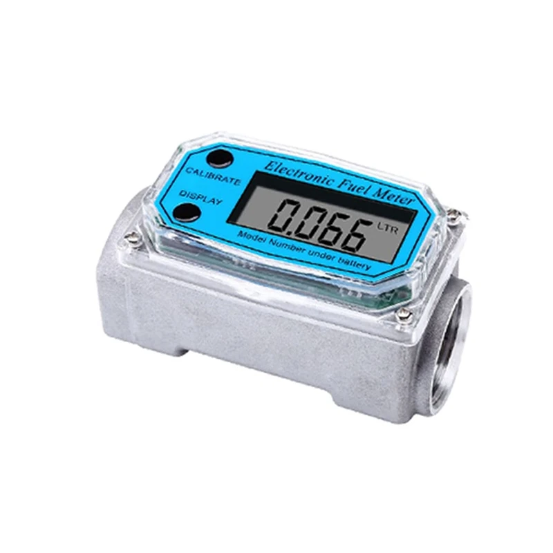

Turbine Flow Meter Electronic LCD Digital Display Flow-Meter With NPT Counter Gas Oil Fuel Flow Meter