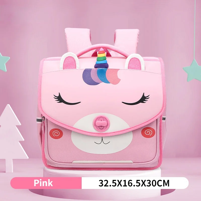 Primary Girl Unicorn Boy Bear Horizontal British Style Cartoon Backpacks New Children Grade 1-5 Students Fashion School Bags Hot