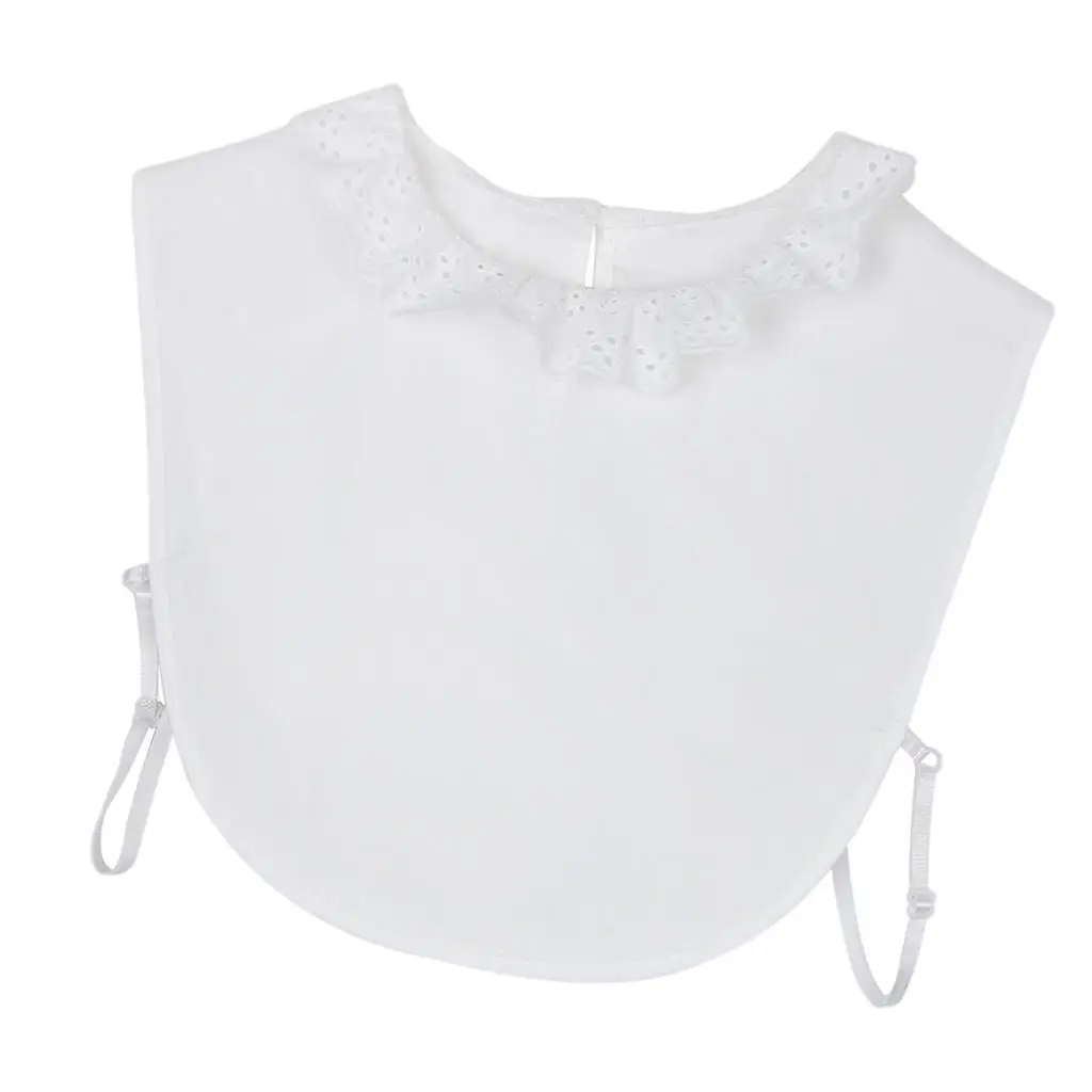 

Women Fake Collar Hollow Flower False Faux Collar Detachable Half Shirt Bib