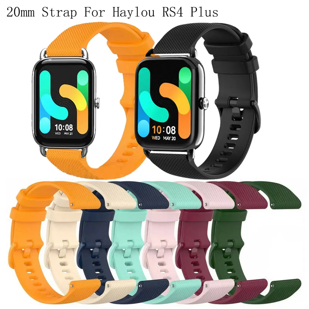 

20mm Watch Band For Haylou RS4 LS12 LS02 Smartwatch Silicone Strap For Haylou RS4 Plus Watchband Bracelet Replacement Belt