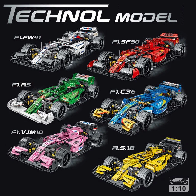 

MOC-31313 F1 формула спортивные гоночные автомобили, строительные блоки, модели, совместимые с высокотехнологичными 42096 комплектами, игрушки для мальчиков, подарок на Рождество