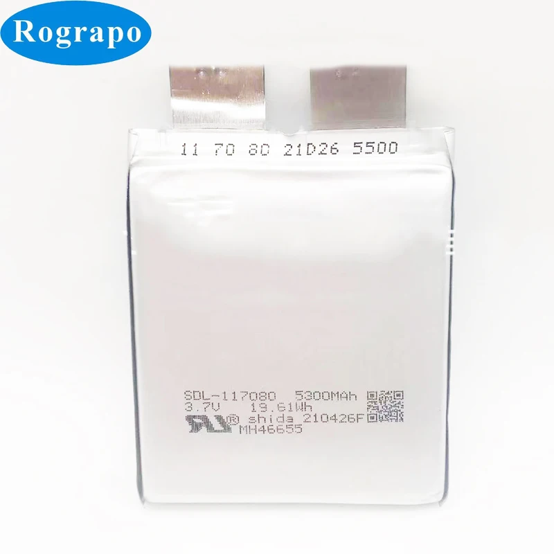 

2 шт., новинка, 3,7 в, 5300 мА · ч, 117080, фотоаккумулятор 107080 с, аккумуляторная батарея для самостоятельного запуска питания, источник питания, авто...