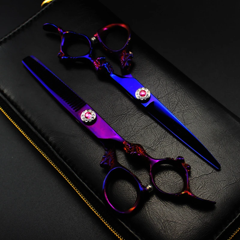 

Профессиональные японские 440c 6 ''ножницы для стрижки волос с фиолетовым драконом стрижка филировка Парикмахерские ножницы для стрижки Парикмахерские ножницы