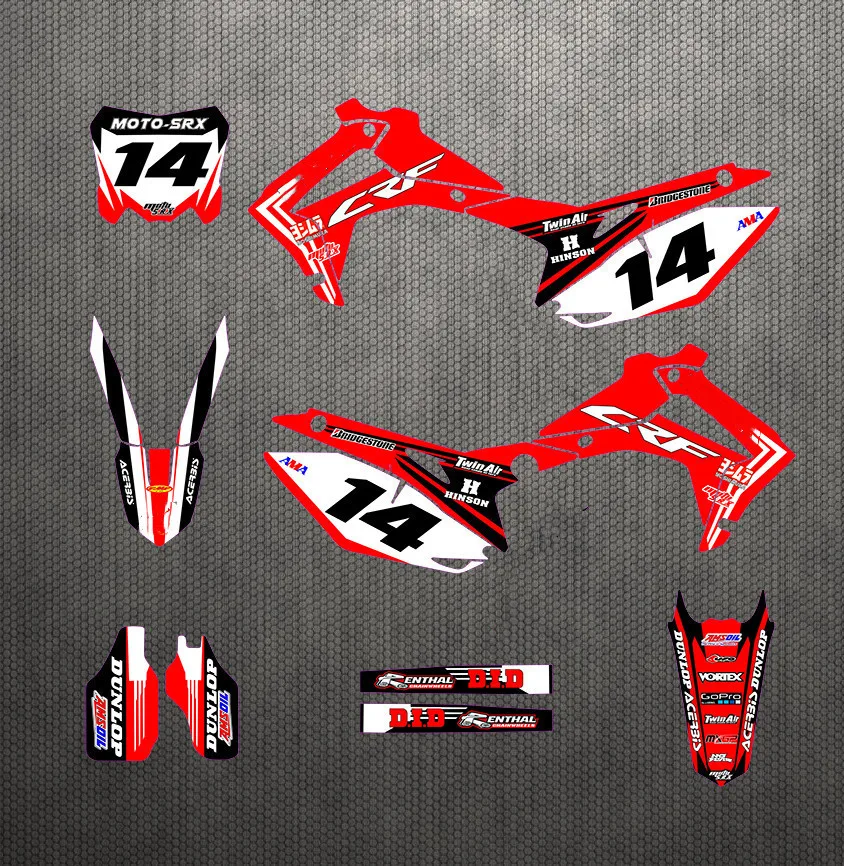 6 стилей наклейки для мотокросса 3 м графические HONDA CRF450 CRF450R 2013 2014 2015 2016 Honda CRF250R 2017 |