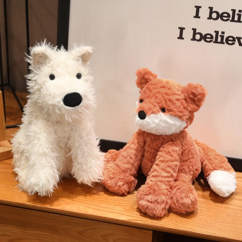 Kawaii Western Highland собака плюшевые куклы сидящая лиса мягкие игрушки милые украшение