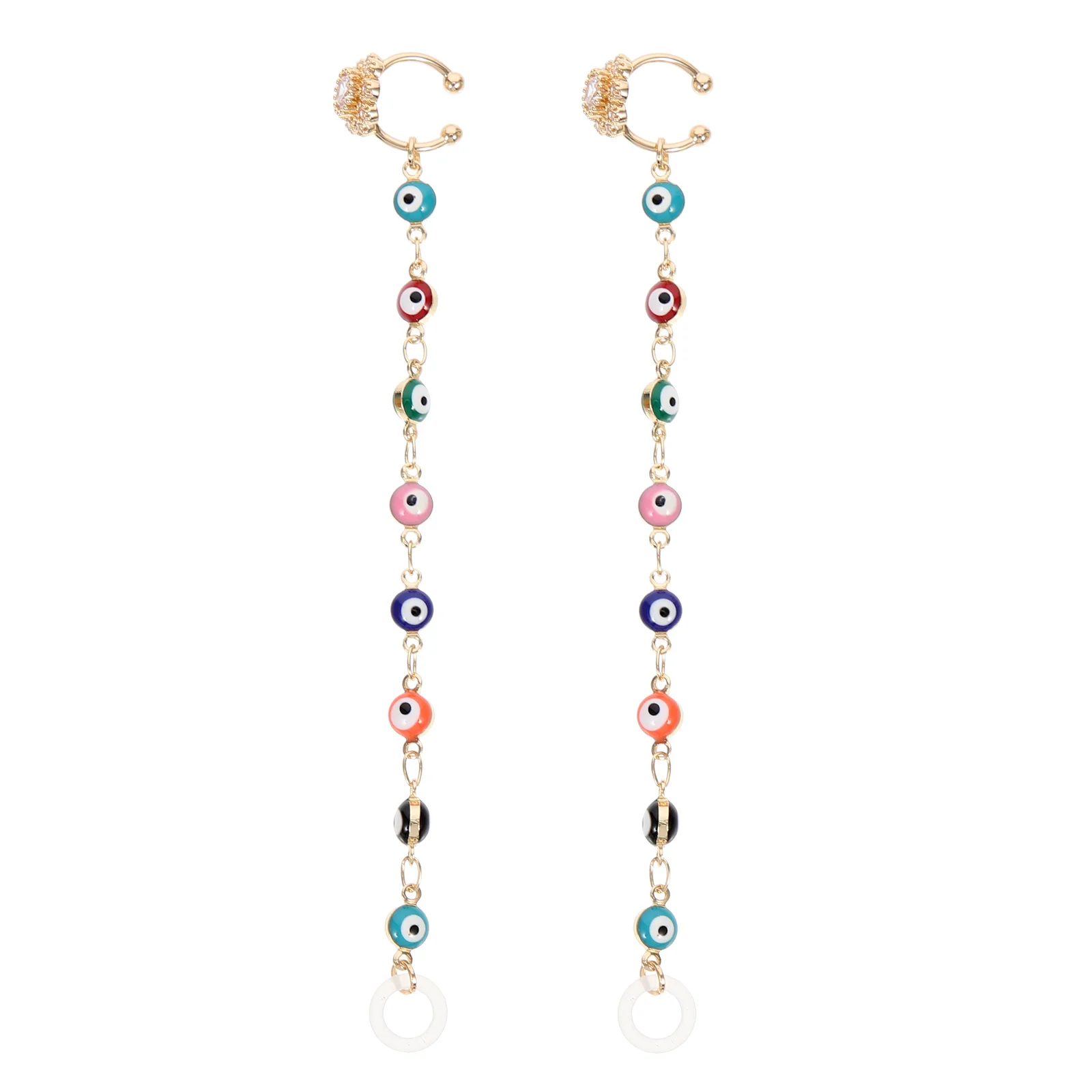 

Earphone Chain Earrings Lanyard Strap Holder Earpiece Lost Anti Wireless Decorative Connector Eyes Evil Lanyards Eyeglass