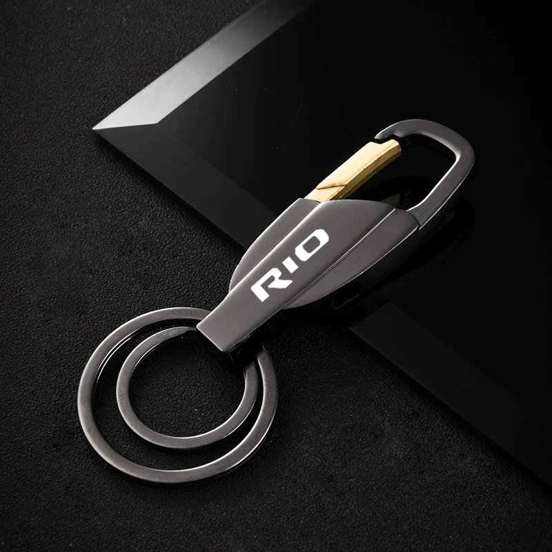 

New metal Keychains Metal Alloy Buckle Waist Car Keyring Key Chain car accessories for KIA RIO 2 3 4 Xline x line trinket