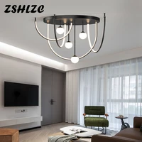 modern ceiling chandelier for living room bedroom kitchen indoor lighting blackwhitegold home with remote control ceiling lamp