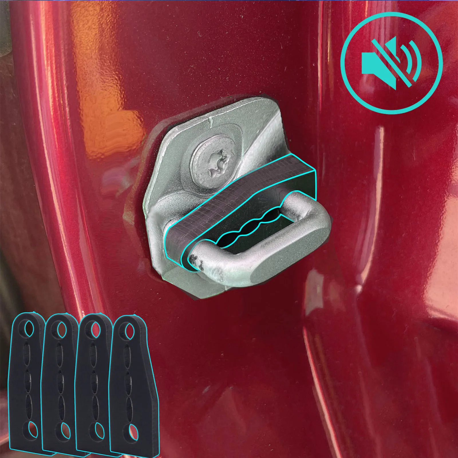 

Звуковой демпфер, буфер дверного замка для Ford C-Max Transit Tourneo Connect Rattling STOP, звукоизоляционные винты, глухое уплотнение, глушитель, звук